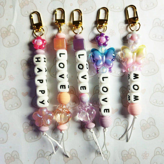 [Strap] Customised Name Bead Keychain