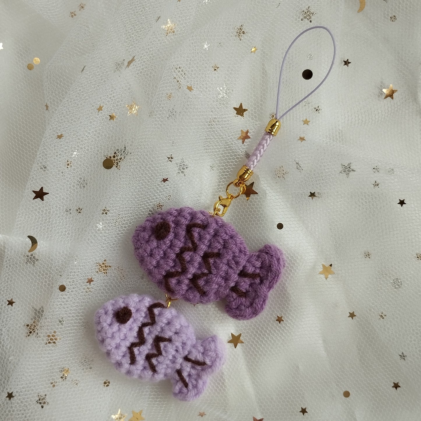 [Crochet] DIY Fish Cracker Keychain