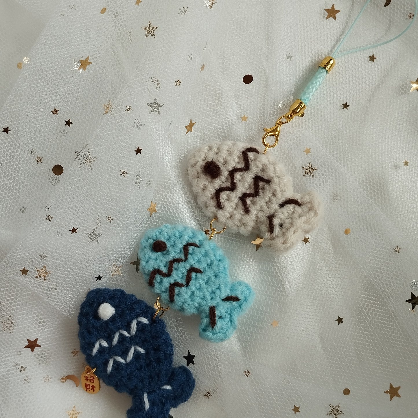 [Crochet] DIY Fish Cracker Keychain