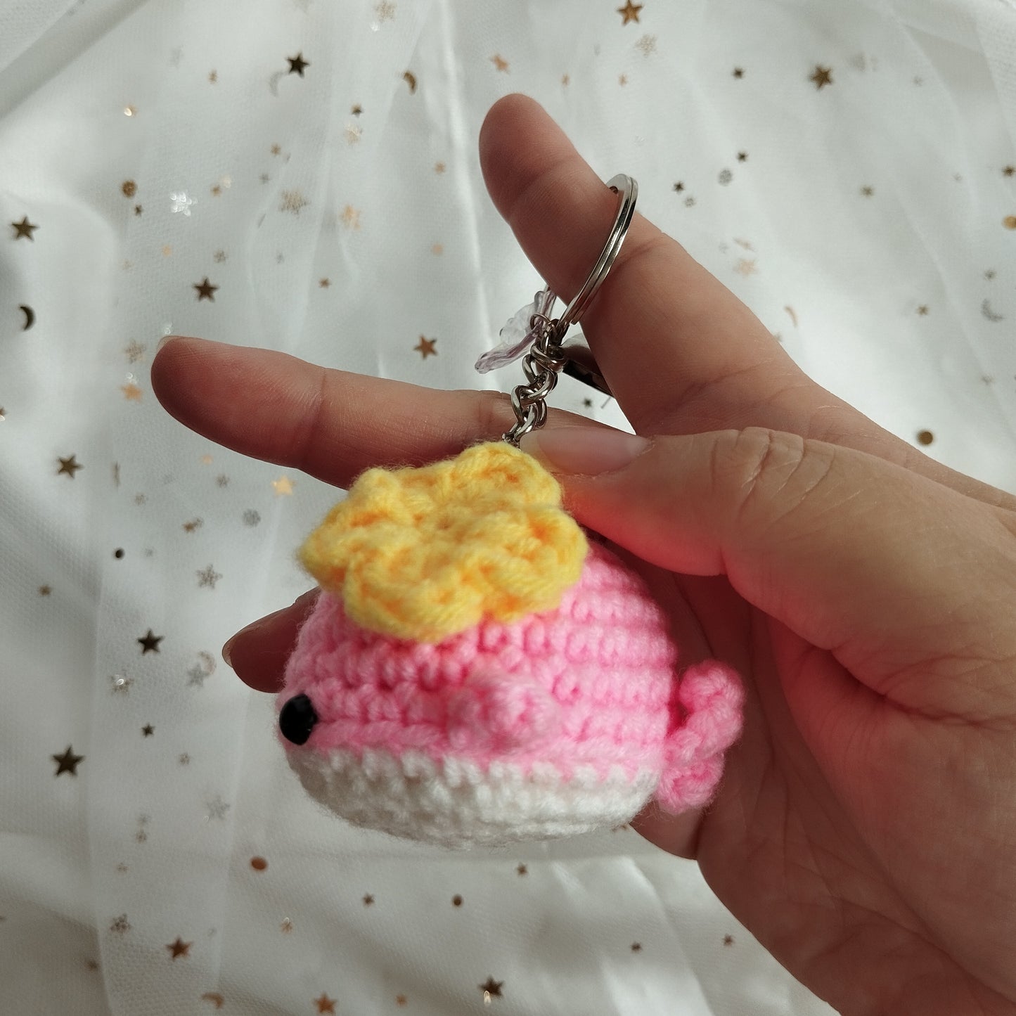 [Crochet] Whale Keychain