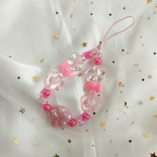 [Strap] Pink Floral Fantasy Phone Strap