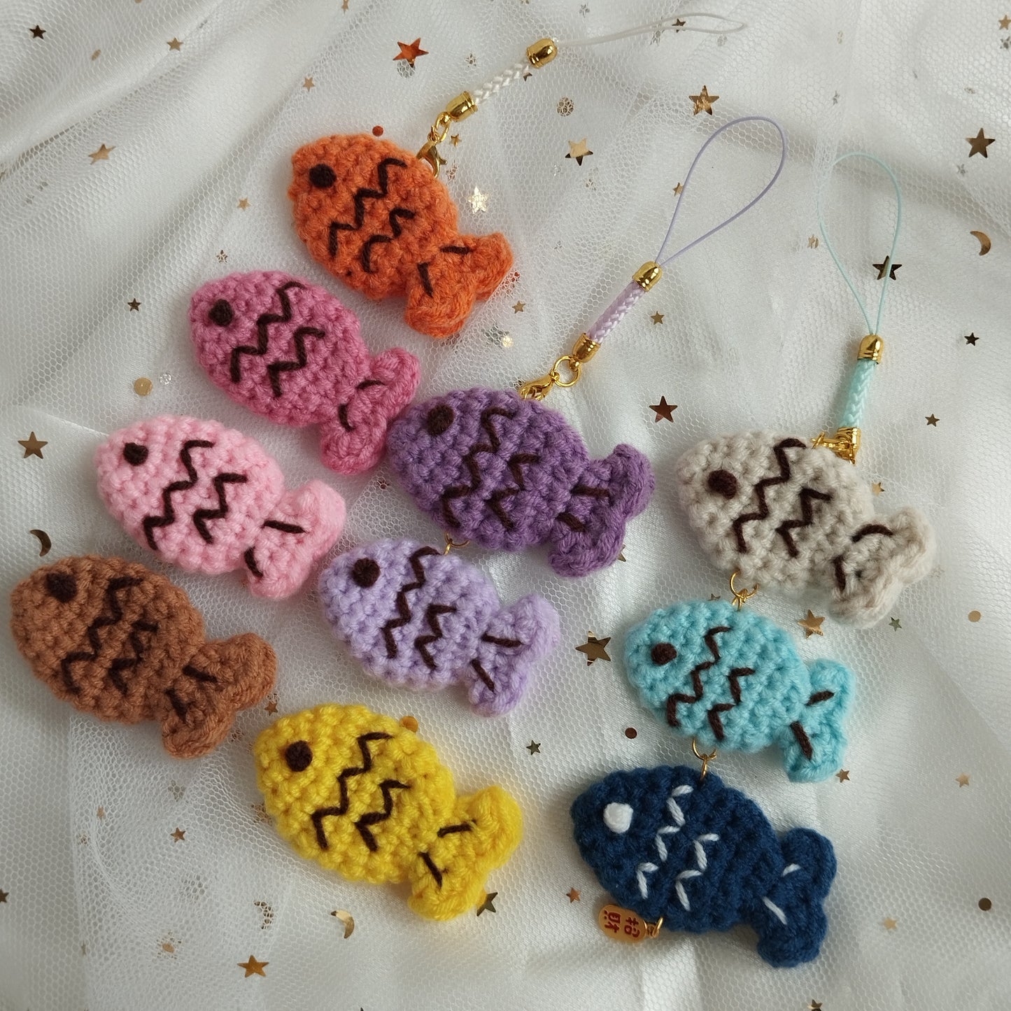 [Crochet] DIY Fish Cracker Keychain