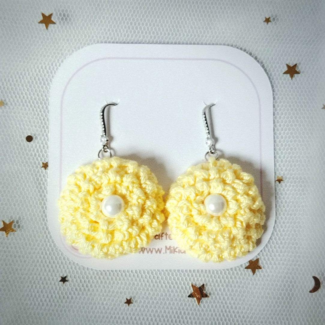 [Earrings] Crochet Flower Dome (4 colours)