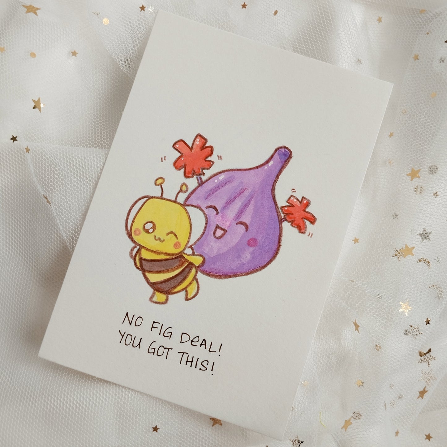 [Print-Original] No Fig Deal! You Got This! Original Watercolour Artwork