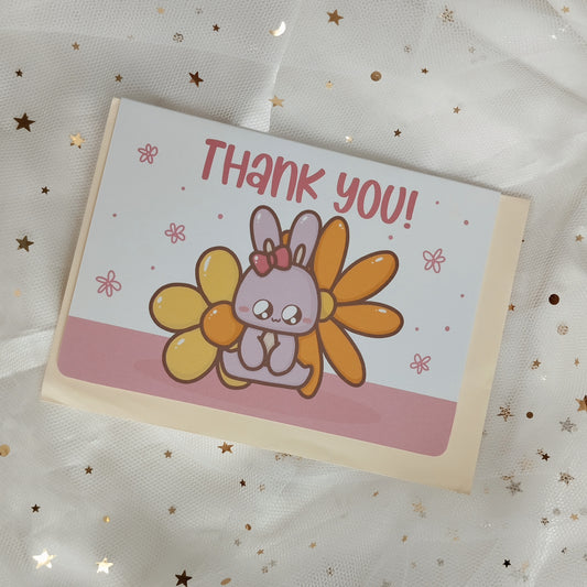 [Card] Flower Kiki Thank You Greeting Card