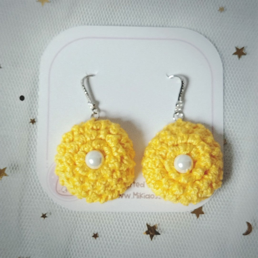 [Earrings] Crochet Flower Dome (4 colours)