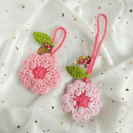 [Crochet] Sakura Bag Charm