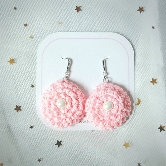 [Earrings] Crochet Flower Dome (4 colours)