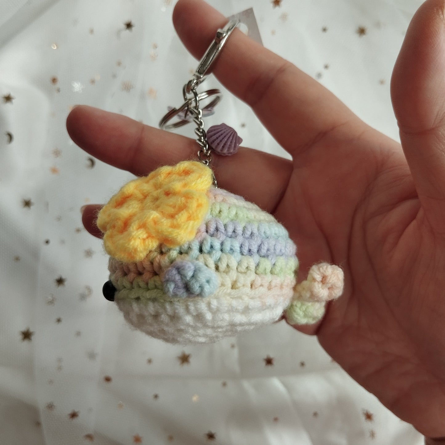 [Crochet] Whale Keychain