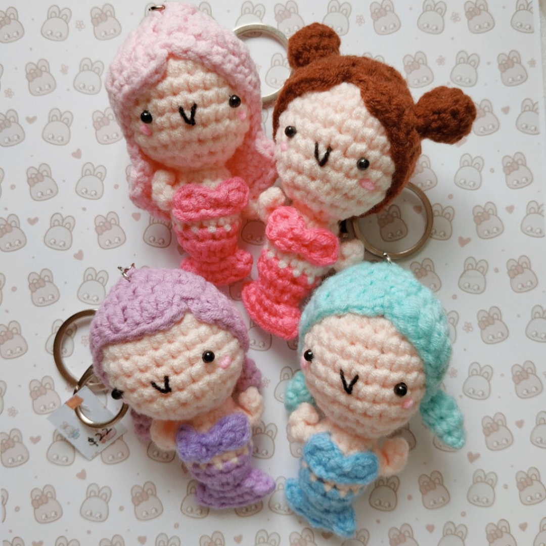 [Crochet] Pretty mermaids keychain